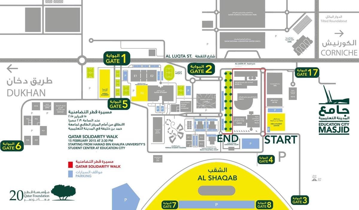 Mapa da qatar foundation