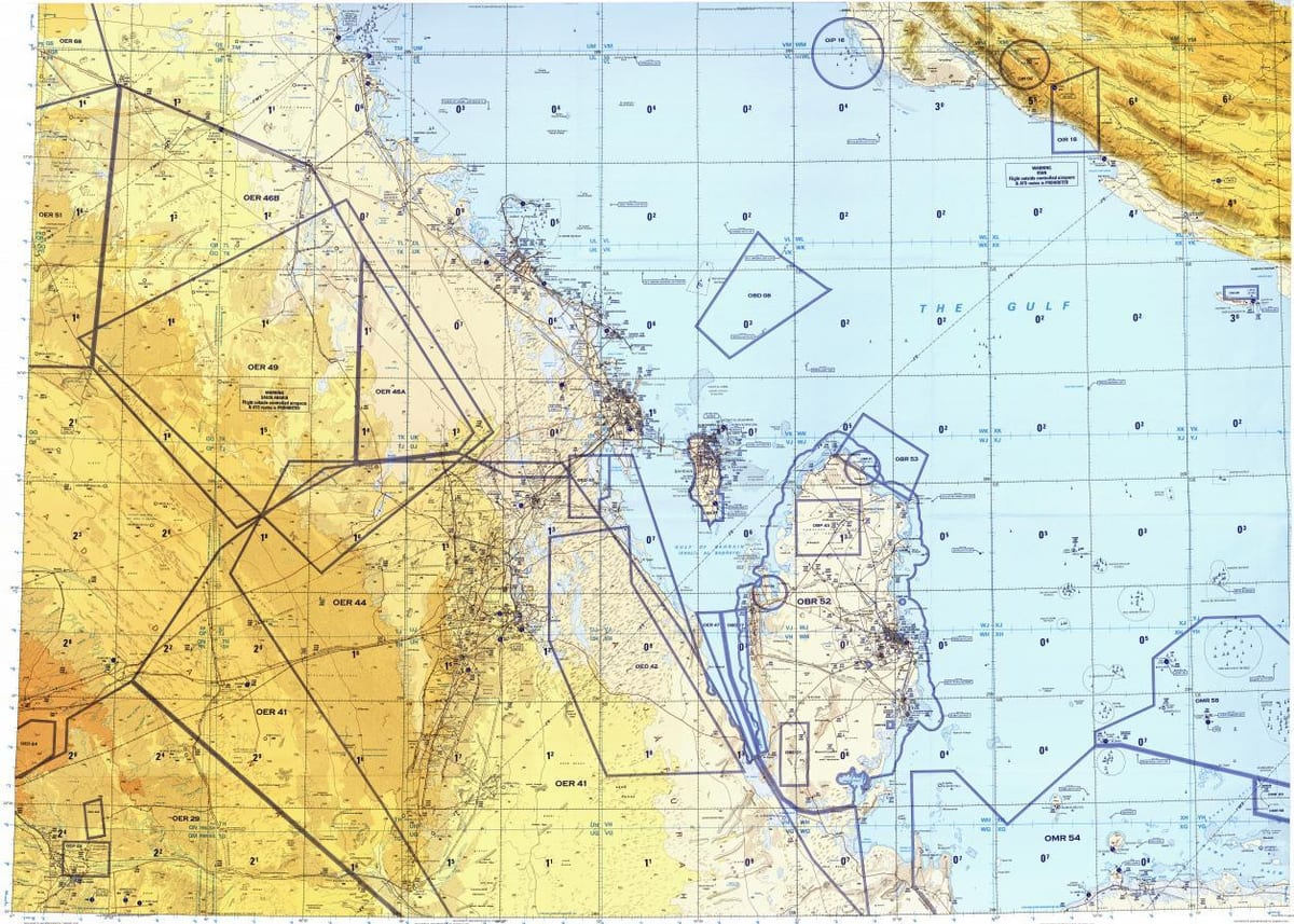 Mapa do qatar área
