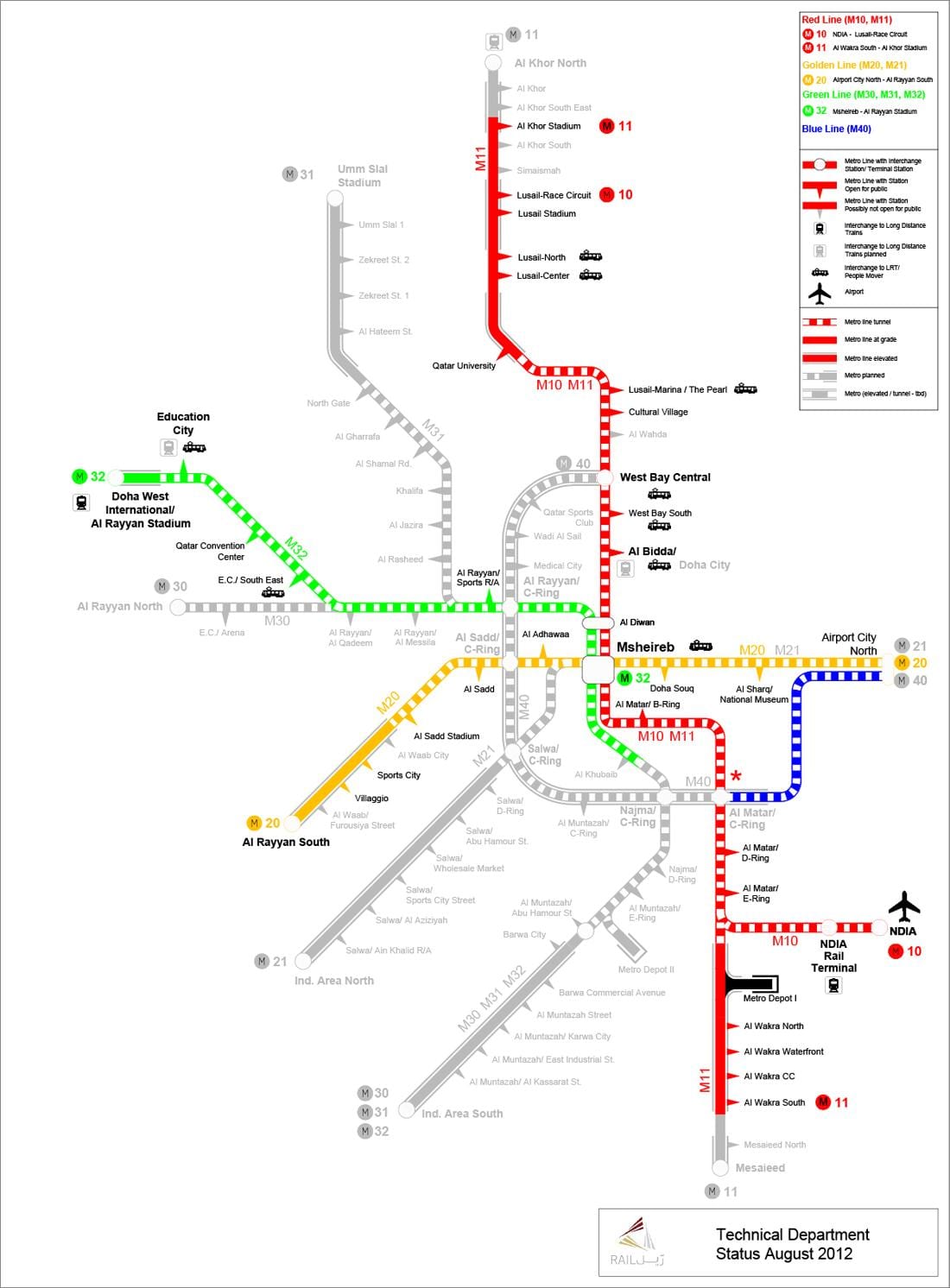 qatar mapa do metrô