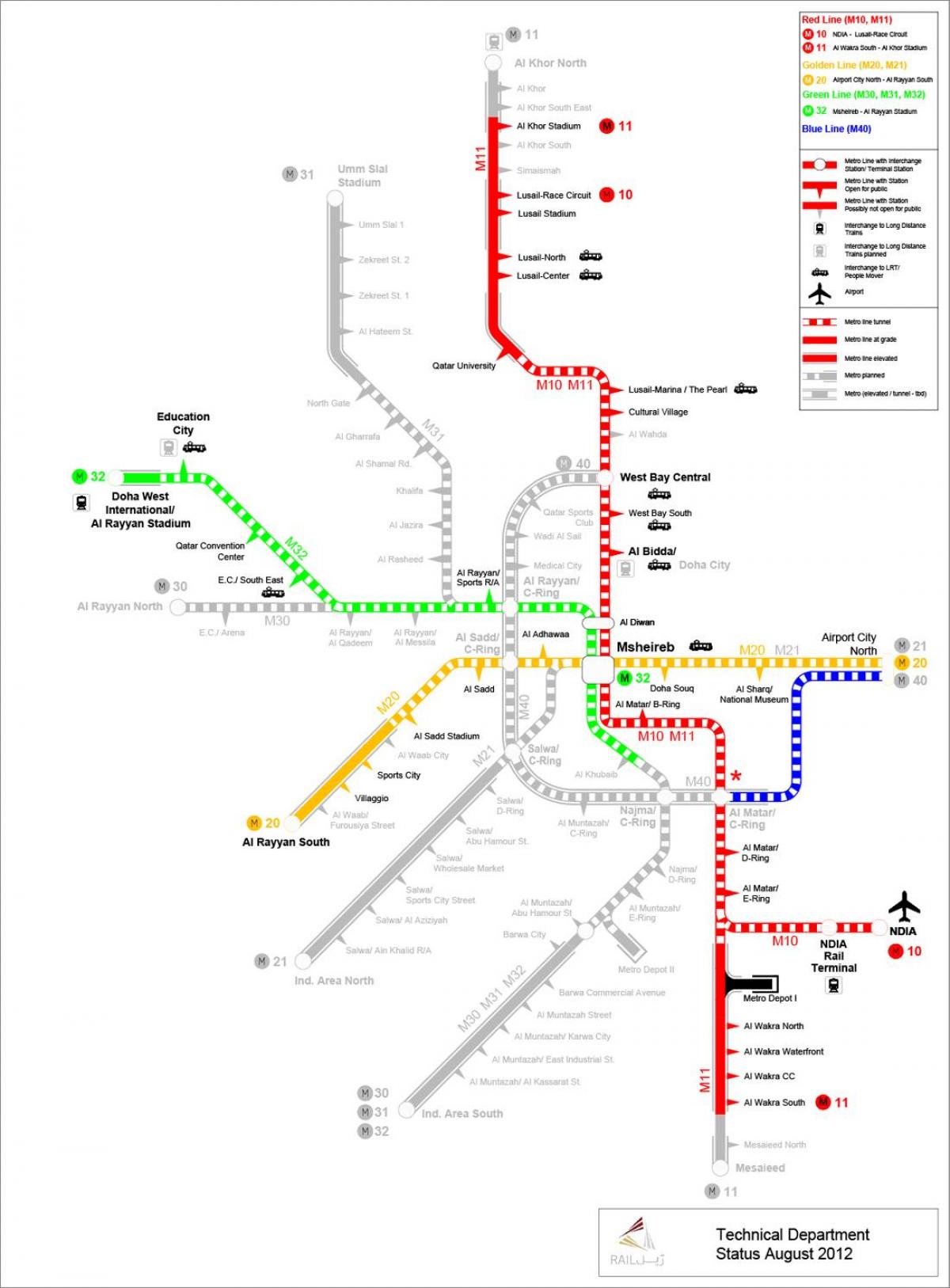 qatar mapa do metrô