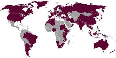 Qatar linhas aéreas destinos mapa