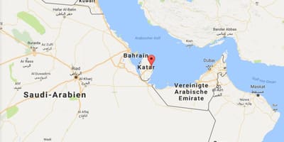 Mapa de doha, catar no mapa