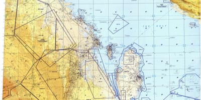 Mapa do qatar área