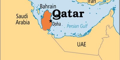Mapa do qatar ásia