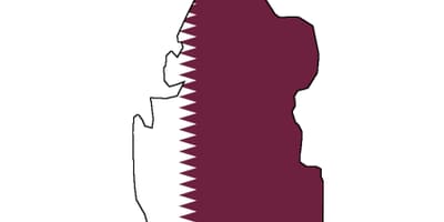Mapa do qatar bandeira