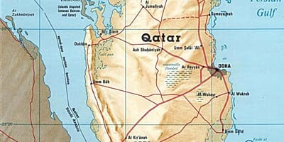 Mapa do qatar ilhas 