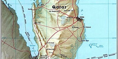 Mapa do qatar estrada 