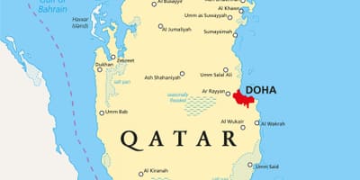Mapa do qatar imagem