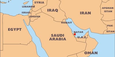 Mapa qatar localização