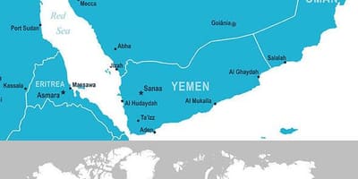 Mapa de localização do qatar