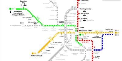 Qatar mapa do metrô