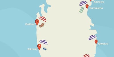 Sealine beach resort qatar mapa de localização